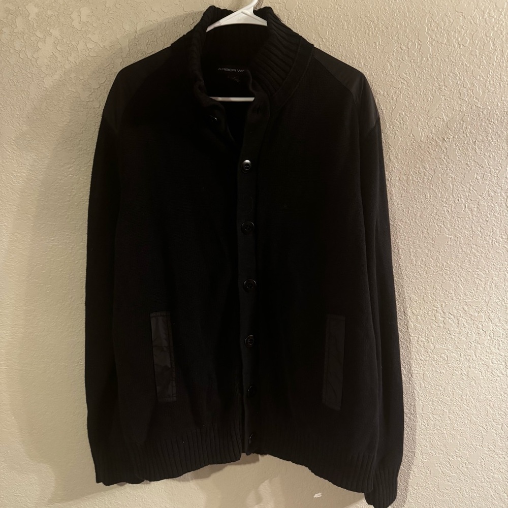 Anchor way black Button-Up Cardigan